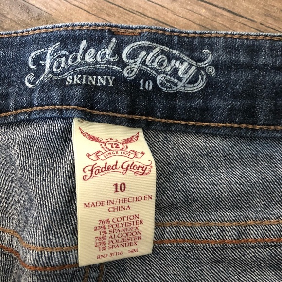 Faded Glory Blue Stretch Skinny Jeans 